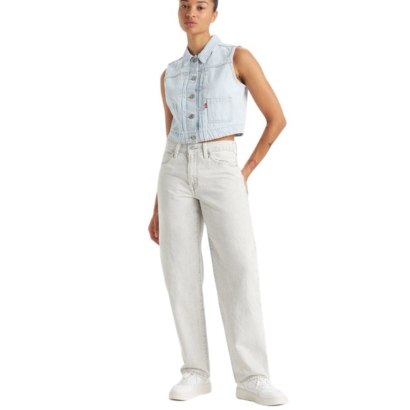 Levi's Like New '94 Baggy Jeans in Bleach Noir Size 27 - Picture 1 of 9